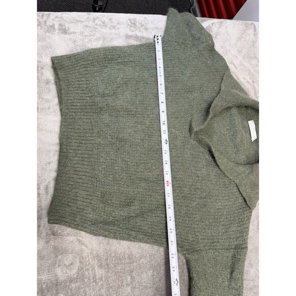 Everlane The Alpaca Waffle-Stitch Polo Sweater Pullover Wool Blend Green XS - Picture 9 of 12